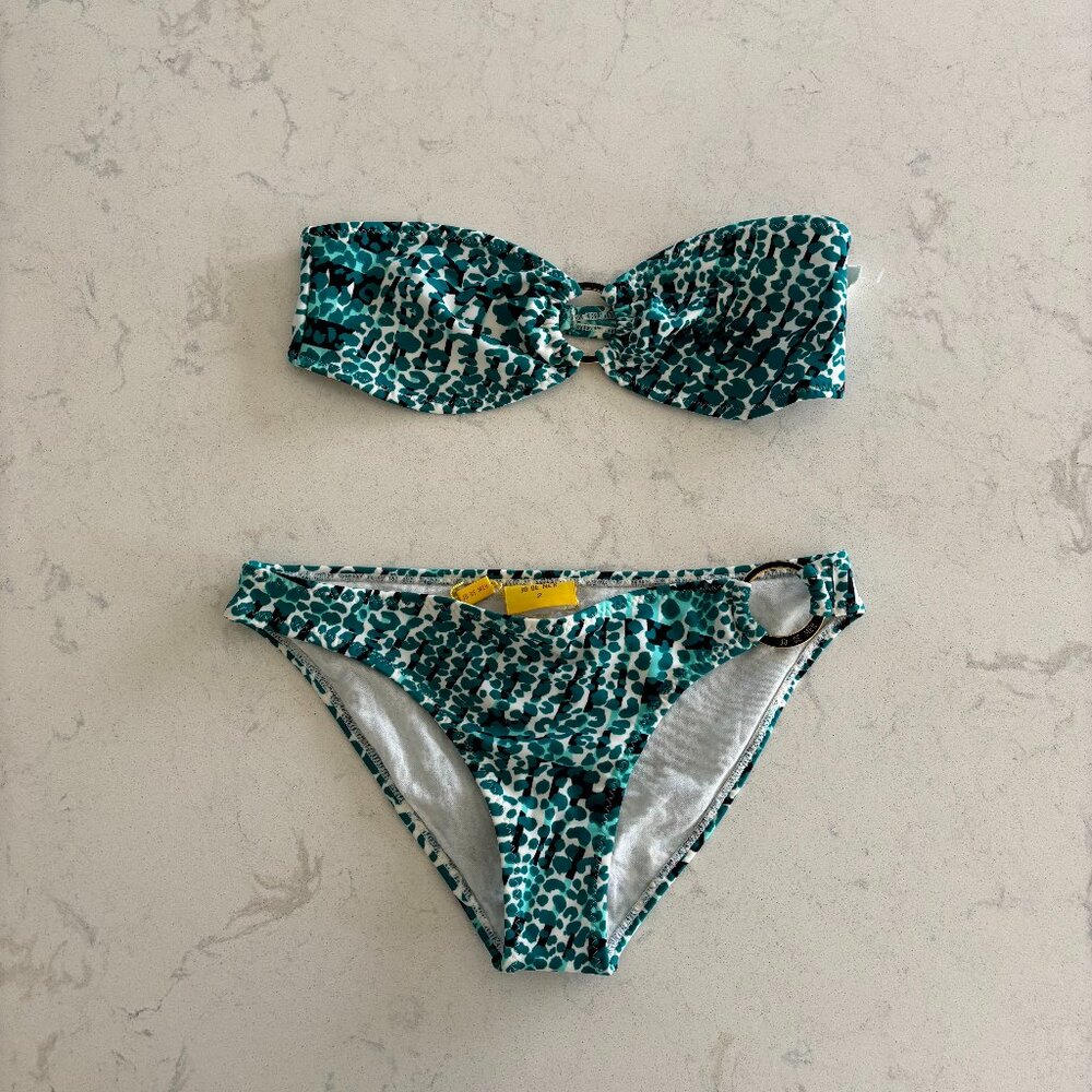 Jo De Mer Green Animal Print Bikini set - Brazilian Sizing 2/M - NWT